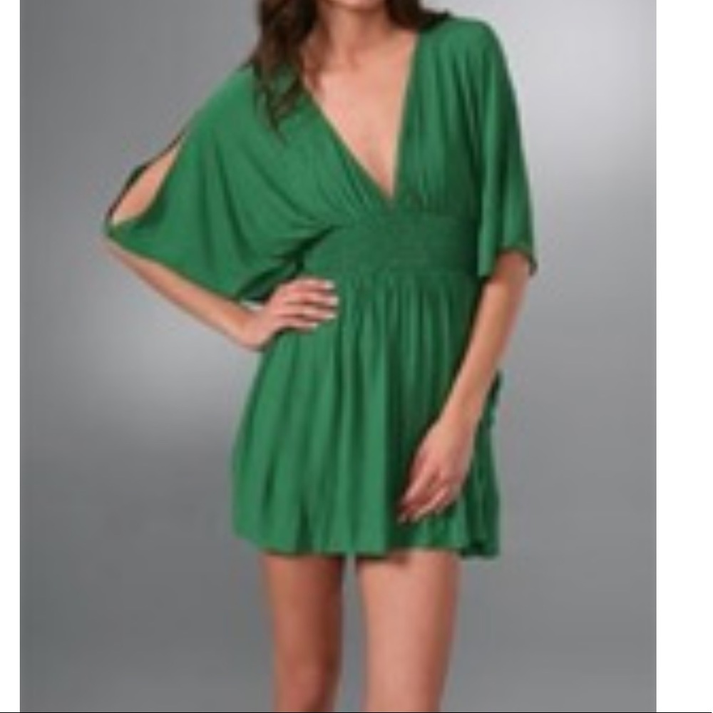 Green cotton dress
